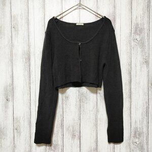 Gidoer Cropped Cardigan Black